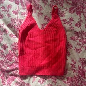 knit pink tank size M